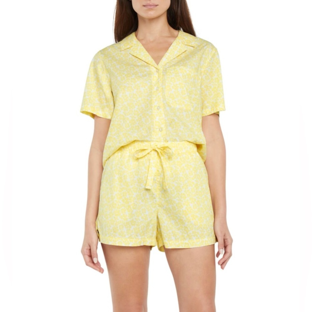 Gap | Women's Small | Lightweight 2-Piece Woven Pajama Set Yellow